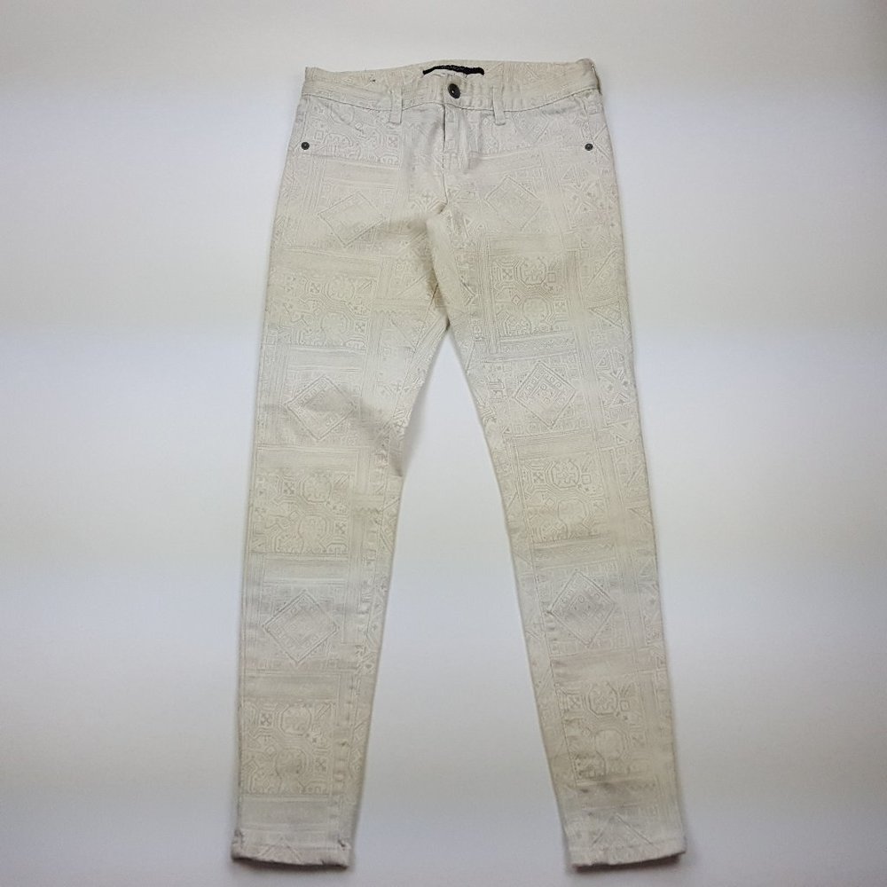 Billabong Seeker Zip Ankle Skinny Jeans, Ivory & Gray